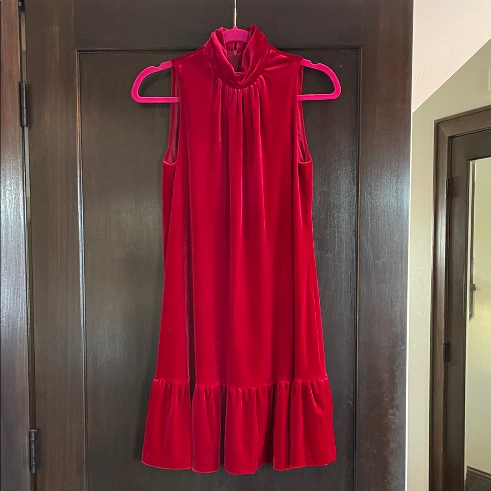 Calvin Klein Red Velvet Dress